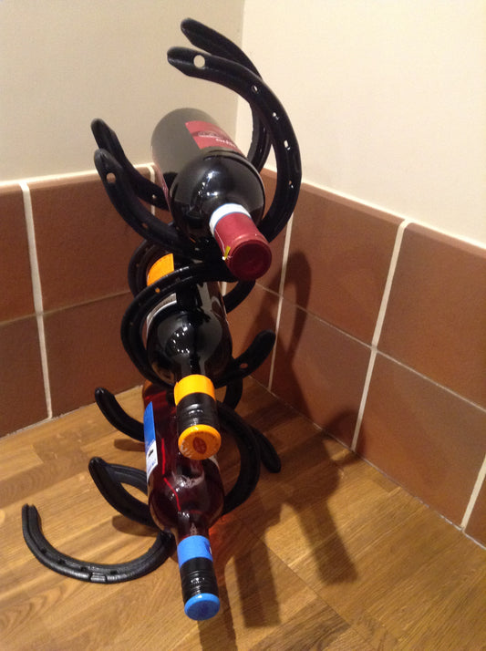 3 bottle horse shoe wine rack (Vertical)